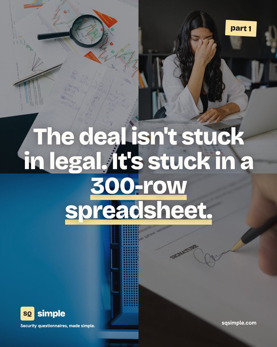 The deal isn't stuck in legal.